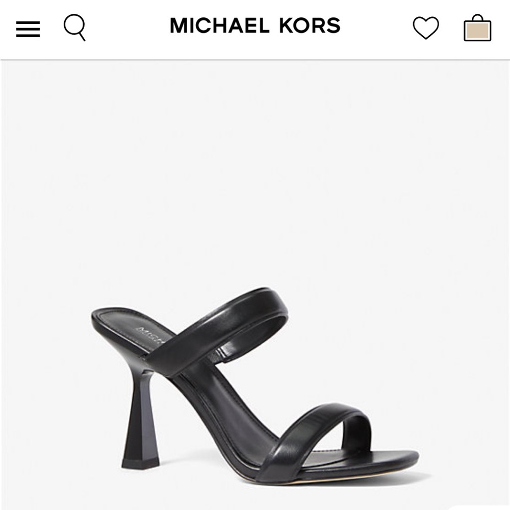 Michael Kors Black Mule Heeled Sandals